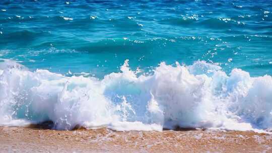 海浪浪花 清澈海浪 波光粼粼