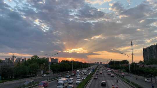 2023夏季北京6月天空夕阳晚霞