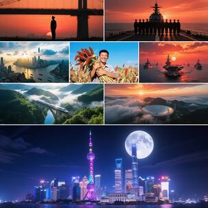 宽屏《中国人》配乐背景高清在线视频素材下载