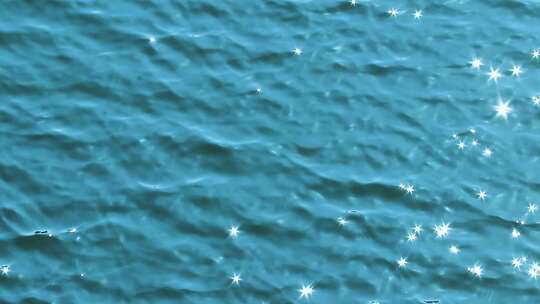 波光粼粼绿色水面 阳光洒在水面 1669