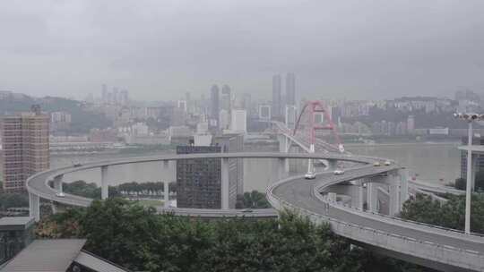 重庆菜园坝大桥全貌