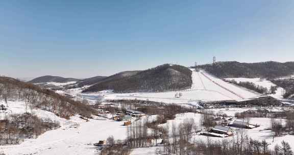 长春莲花山滑雪场航拍