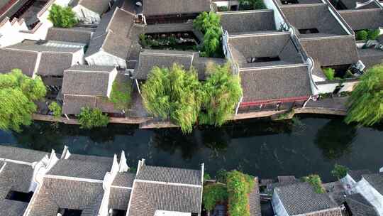 浙江嘉兴月河历史街区航拍