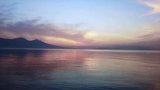 海滩日落时分海景