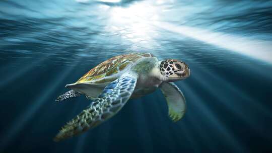 海底世界海龟