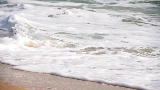 慢镜头海边沙滩海浪视频素材模板下载