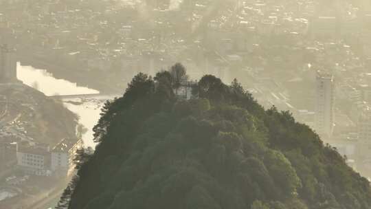 日出 朝霞 晨雾 早晨 庆元 县城 山川