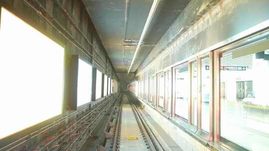 地铁隧道穿梭时空延时摄影视频素材模板下载