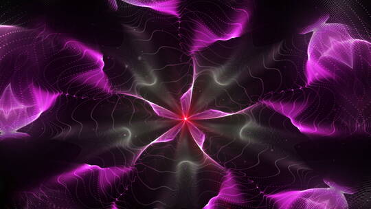 流动的紫色花朵状图形