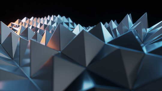 三角形创意几何体背景3D渲染视频素材模板下载