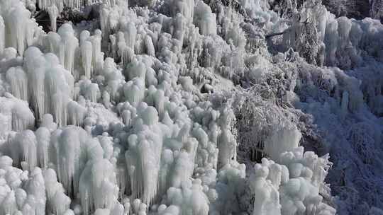 冰雪世界，九如山冰瀑