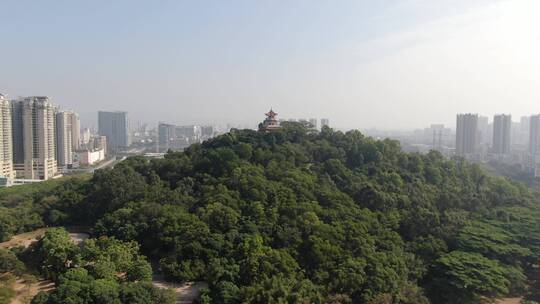 航拍湖南山川丘陵森林