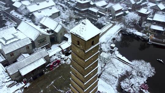 4K | 洛邑古城等洛阳城市雪景