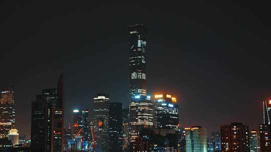 北京国贸CBD夜景视频素材模板下载