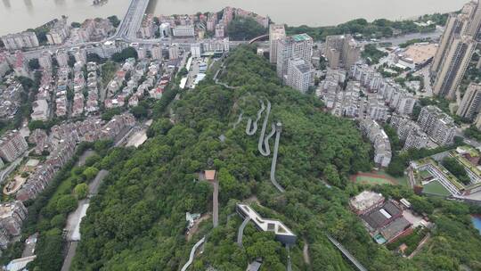 福建福州城市风光地标建筑航拍