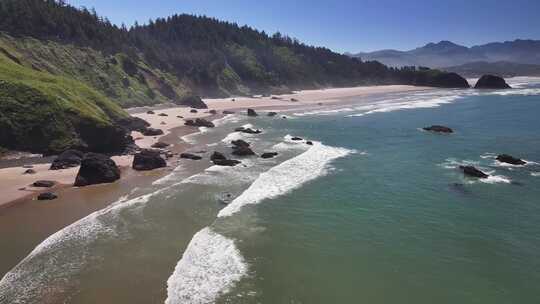 海滩波浪冲浪太平洋海岸