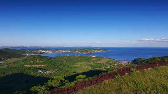 航拍海岛全景地貌 海岛风光 广鹿岛风光