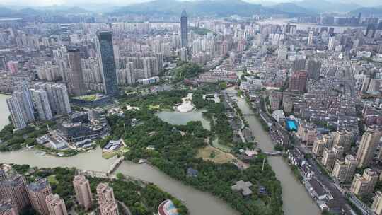 浙江温州城市风光航拍