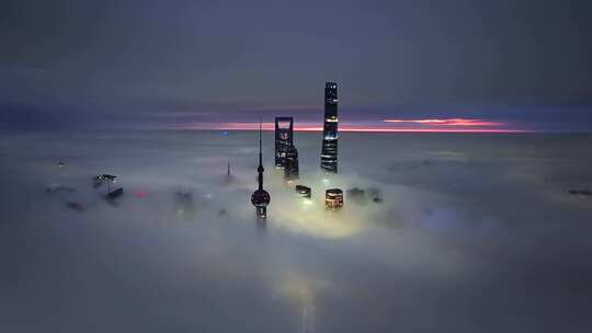 上海日出平流 云海延时 夜转日