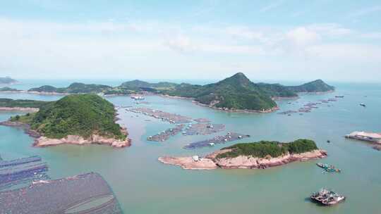 福建宁德霞浦近海养殖风景航拍