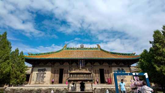 山西大同永安寺地标古建筑山西