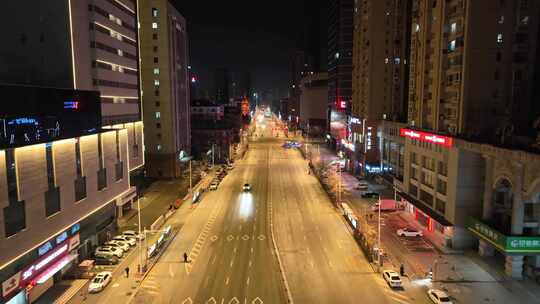 沈阳街道 红十字会医院夜景 城市宣传