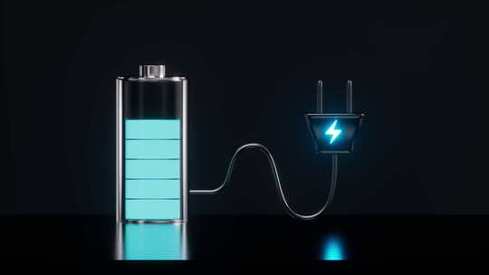 电池充电的概念动画