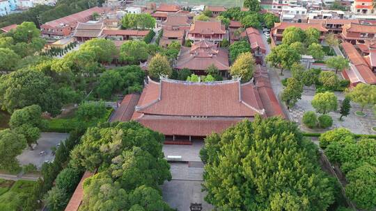 泉州航拍东西塔开元寺闽南建筑西街旅游景点