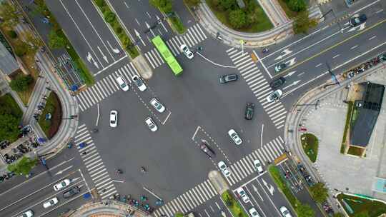 城市十字路口汽车车辆车流视频素材