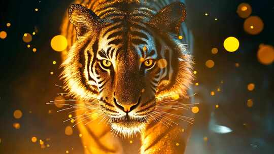 虎啸山林猛兽之王威严神秘森林之王虎之威严