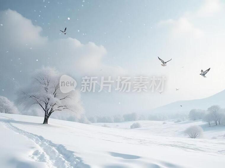 一张有雪山有树的图片9