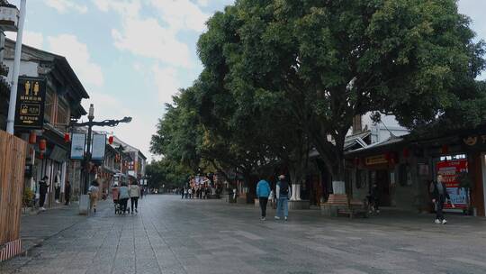 古城古街视频云南建水临安古城石板路街景