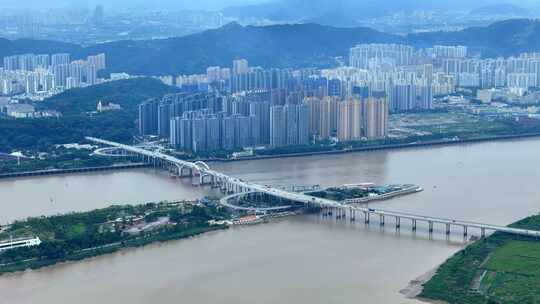 烟雨温州城市风景 浙江温州城市水墨画