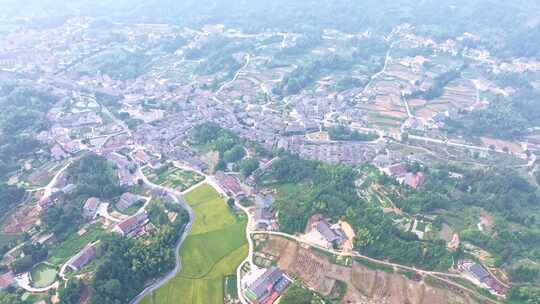 湖南岳阳市张谷英村大景航拍