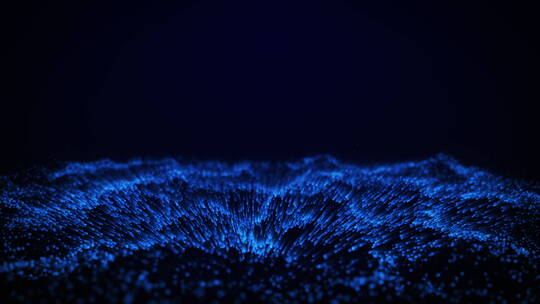 4k科技感蓝色粒子背景素材