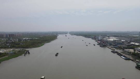 上海闵浦大桥黄浦江4K航拍原素材
