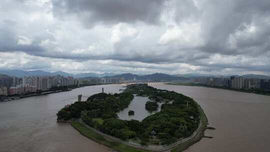 浙江温州江心屿4A景区航拍