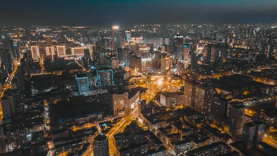 4k城市夜景航拍风光高清