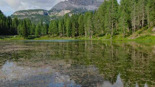 Lake， Dolomites，风景，意