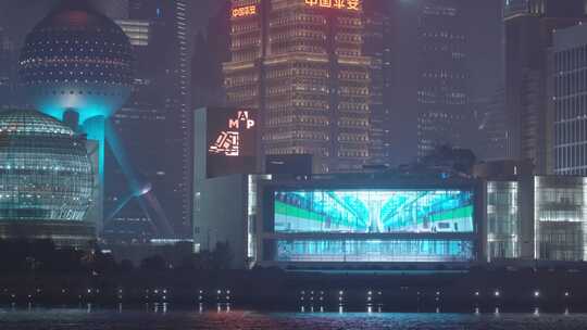 上海浦东美术馆黄浦江夜景