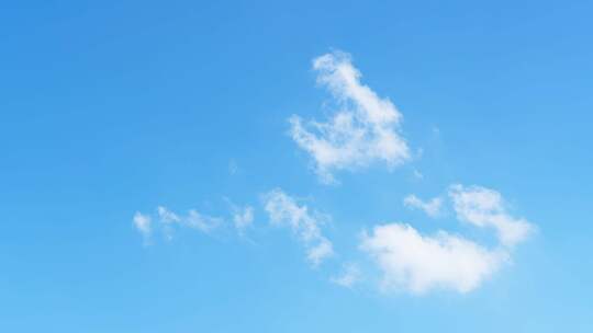 蓝天白云背景快速移动的云实拍时间流逝空镜