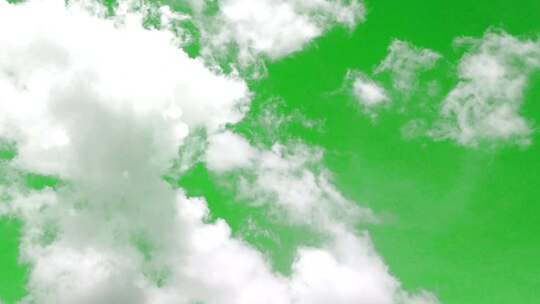 飘动的云朵绿幕抠像