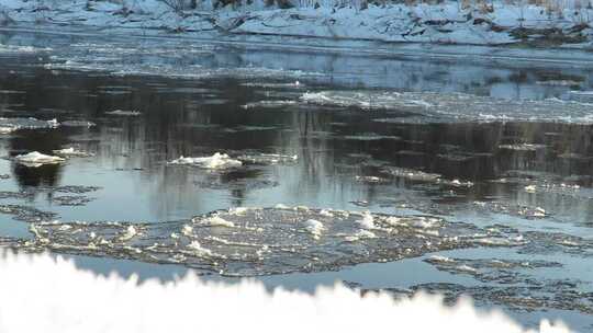 冬天湖面结冰