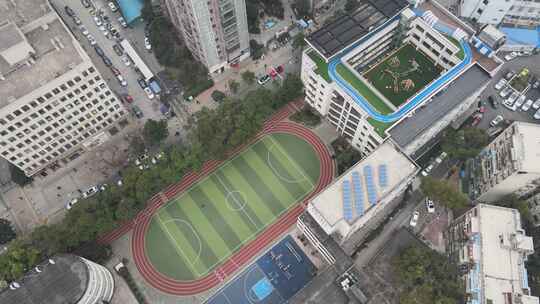 武汉江岸区育才小学航拍