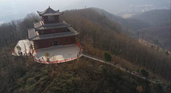 鸟瞰武汉九真山锁情台