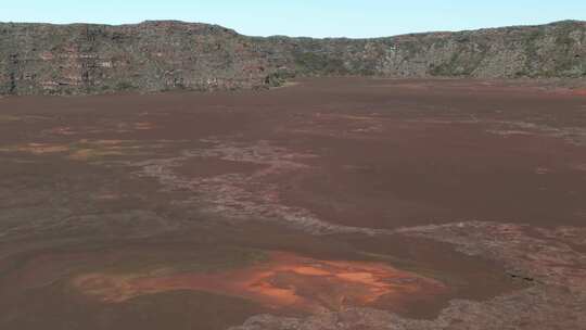 火山，火山口，岩石，留尼汪岛