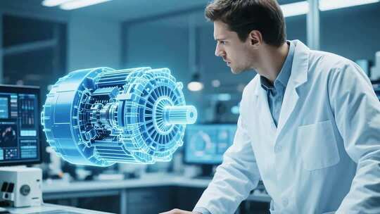 未来科技虚拟现实车间交互演示