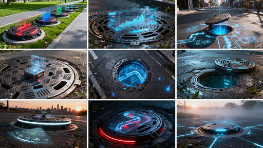 人工智能井盖下水道 未来城市智慧井盖系统