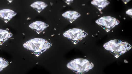 三维渲染钻石高端首饰颁奖背景视频素材模板下载