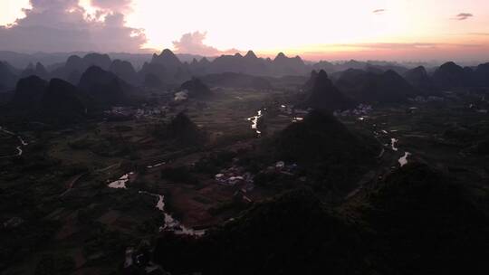 桂林翠屏五指山航拍视频